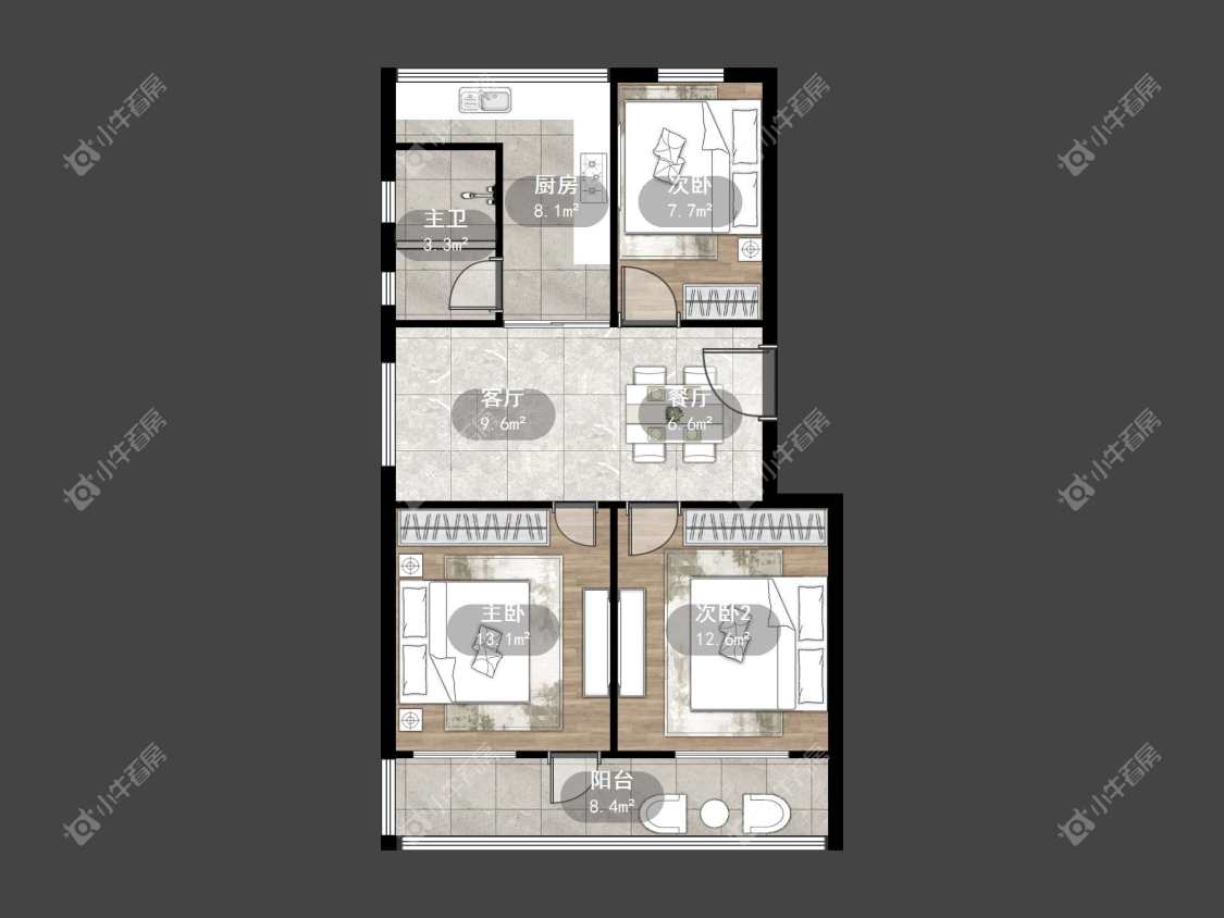 镇江轮船路在售二手房源户型图_小牛看房