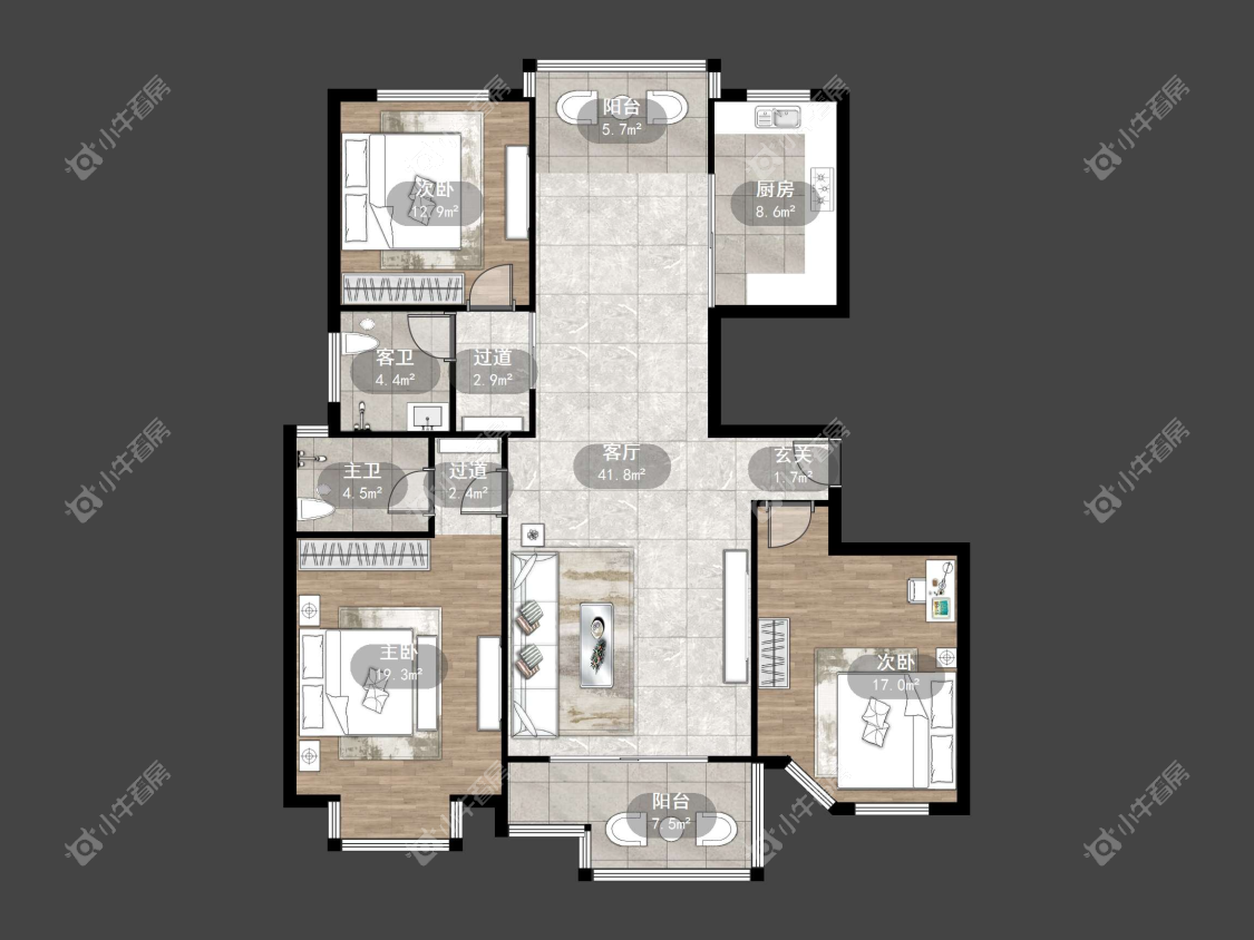 镇江锦轩华庭在售二手房源户型图_小牛看房