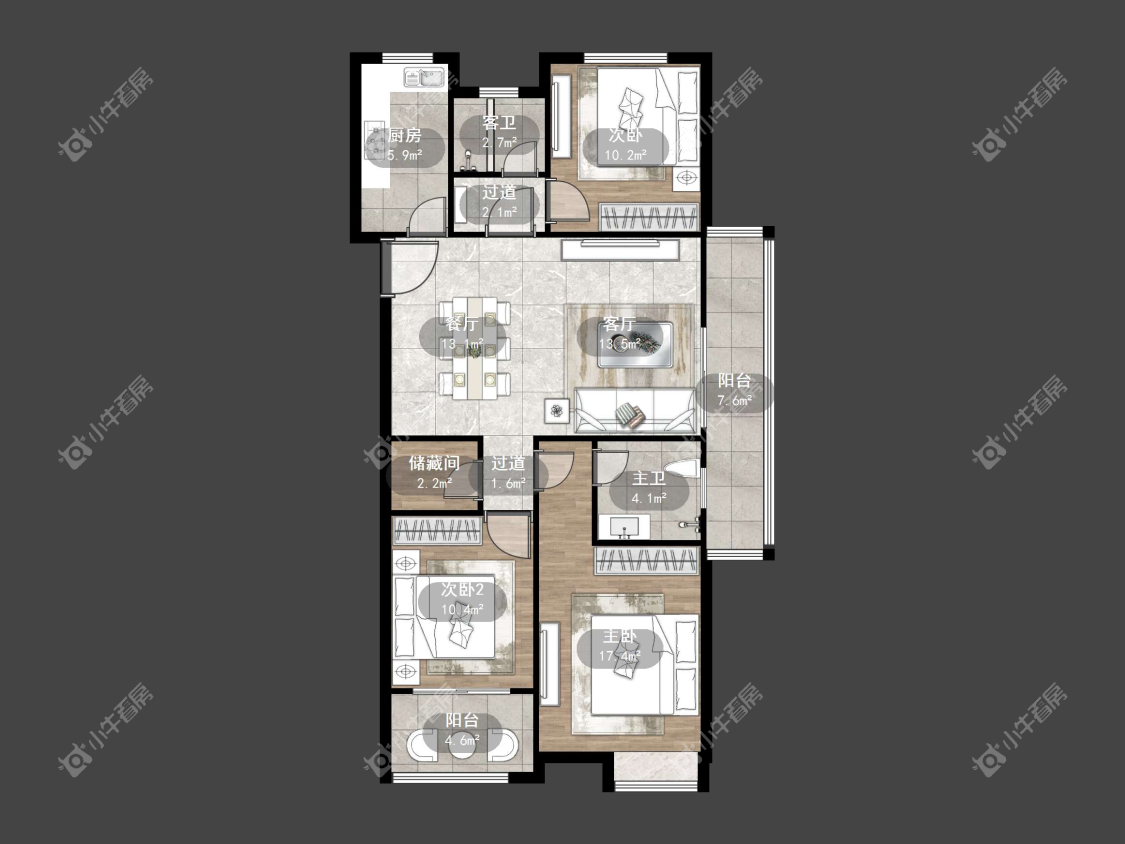镇江上善雅苑在售二手房源户型图_小牛看房