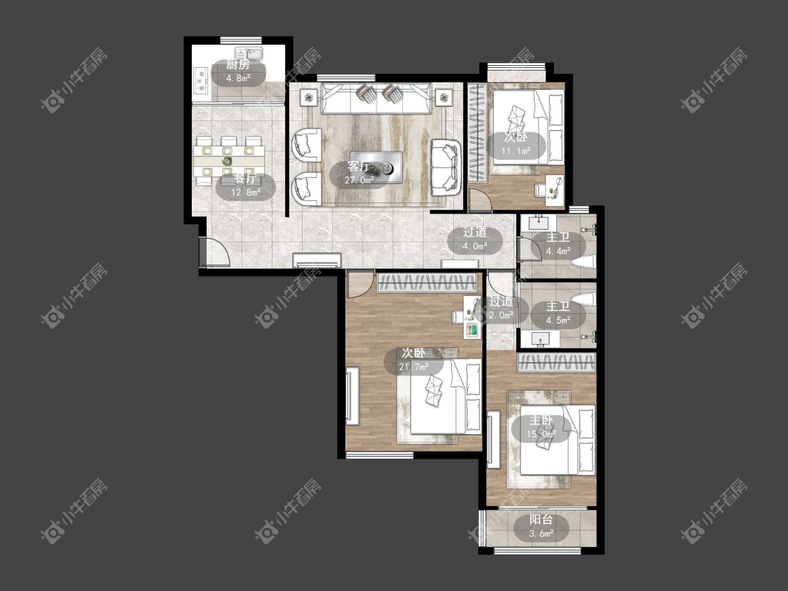 镇江城市绿洲在售二手房源户型图_小牛看房