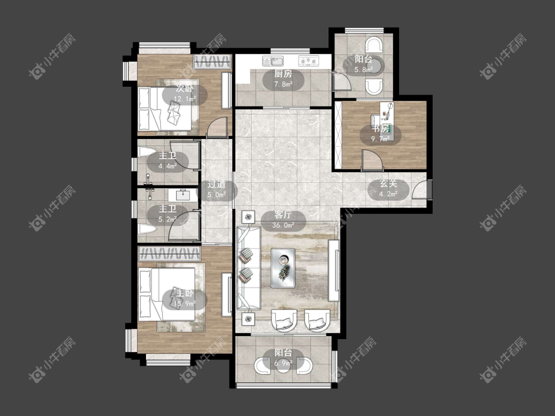 镇江碧桂园在售二手房源户型图_小牛看房