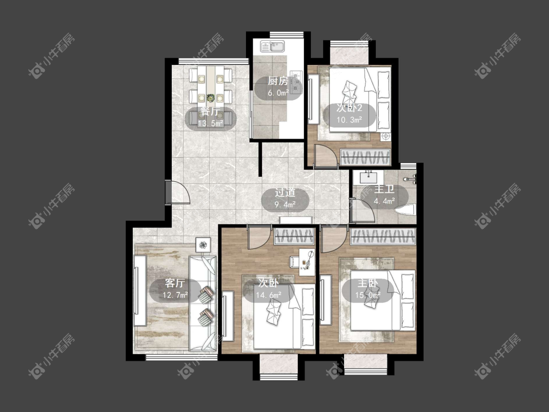 镇江开泰苑在售二手房源户型图_小牛看房