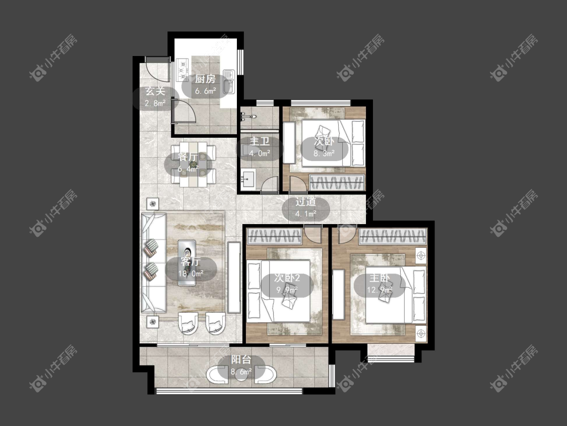 镇江大亚第一城在售二手房源户型图_小牛看房