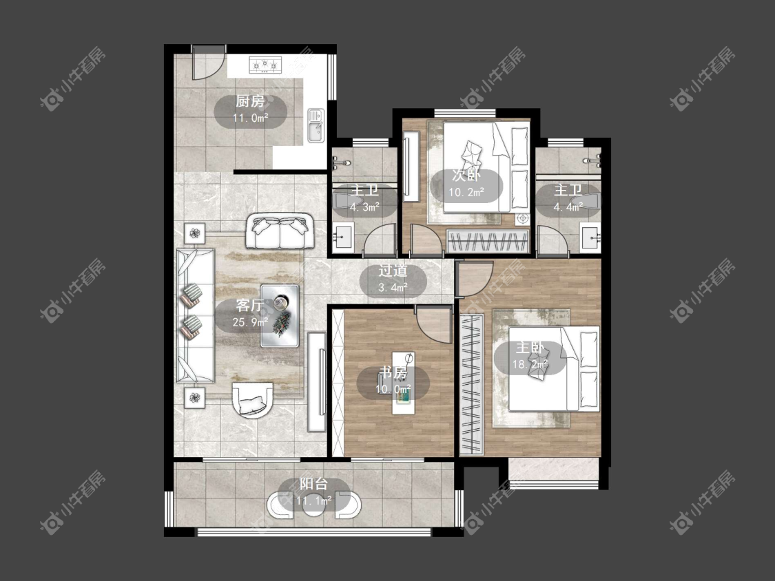 镇江汇金天地在售二手房源户型图_小牛看房