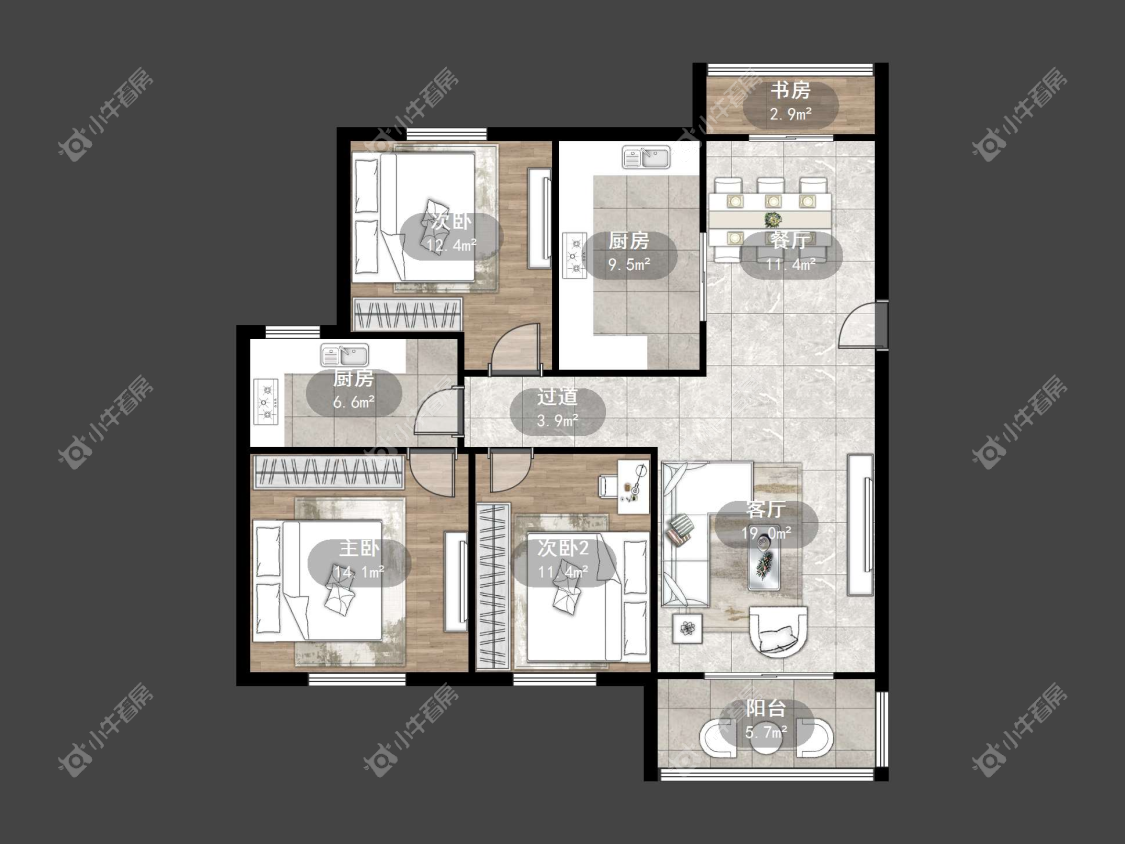 镇江众悦华城在售二手房源户型图_小牛看房