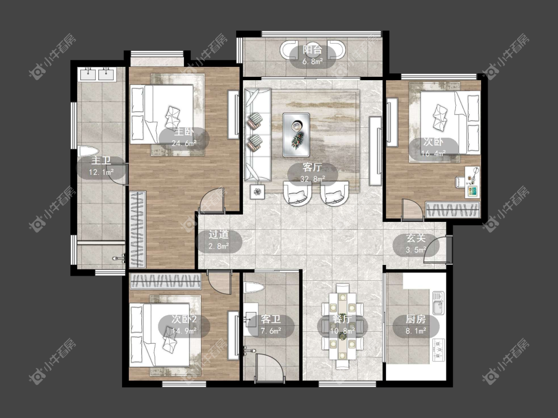 镇江江南人家在售二手房源户型图_小牛看房