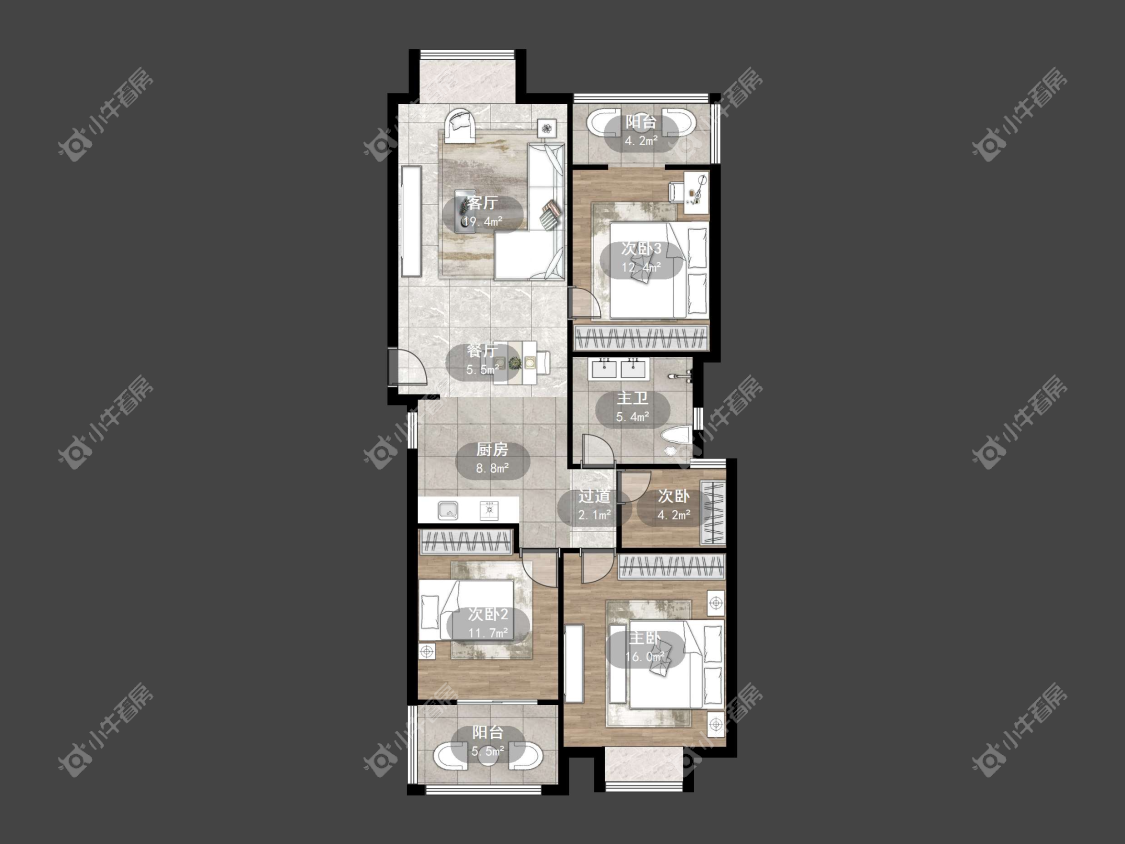镇江南方名居在售二手房源户型图_小牛看房