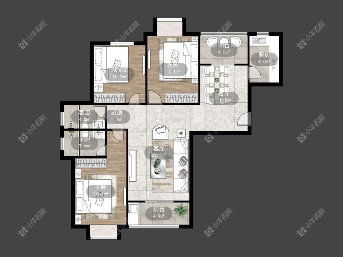 镇江华都锦城在售二手房源户型图_小牛看房