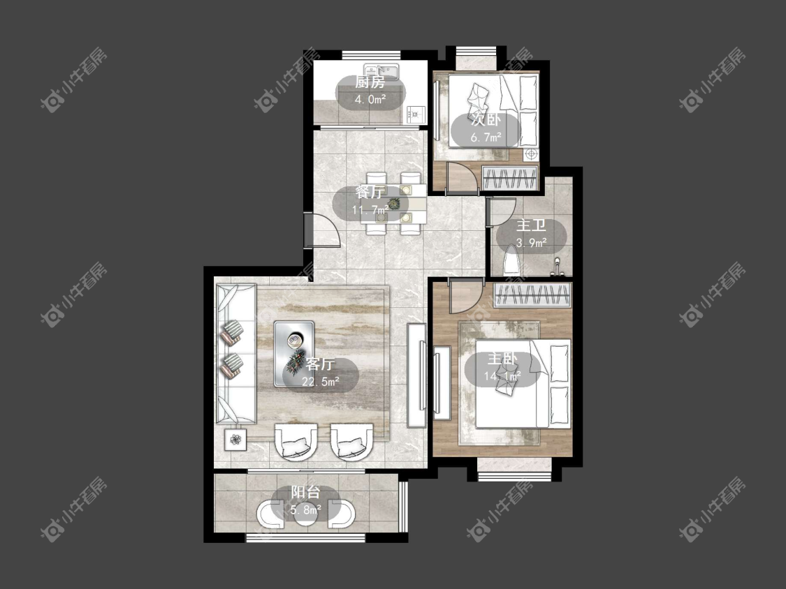 镇江欧洲城在售二手房源户型图_小牛看房