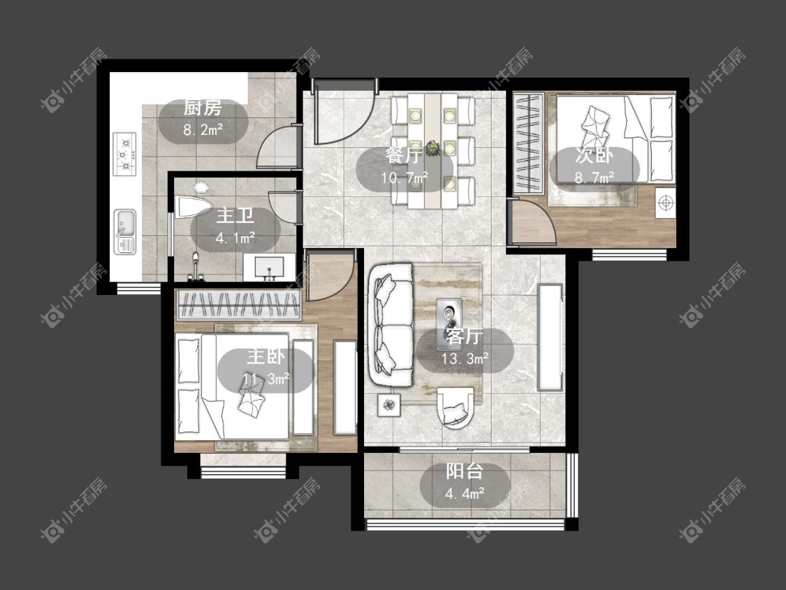 镇江美亚华悦在售二手房源户型图_小牛看房