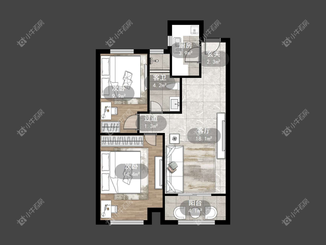 镇江翡翠林花园（天福花园）在售二手房源户型图_小牛看房