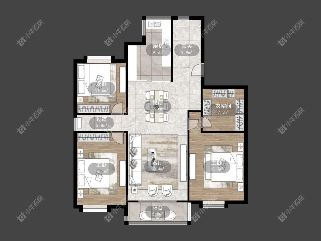 镇江华都锦城在售二手房源户型图_小牛看房