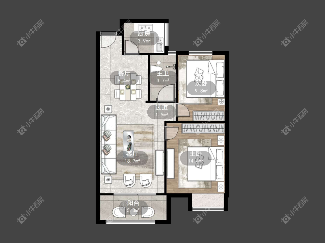 镇江华都幸福里在售二手房源户型图_小牛看房