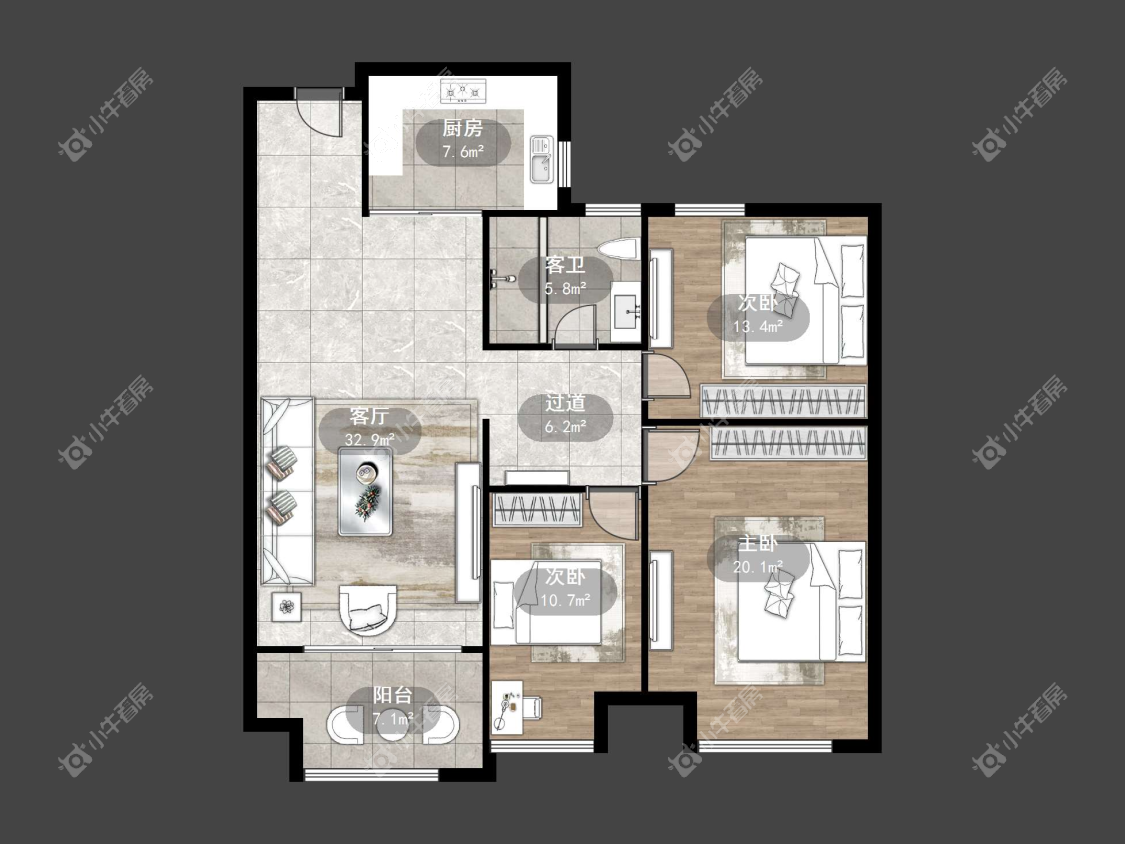 镇江上善雅苑在售二手房源户型图_小牛看房