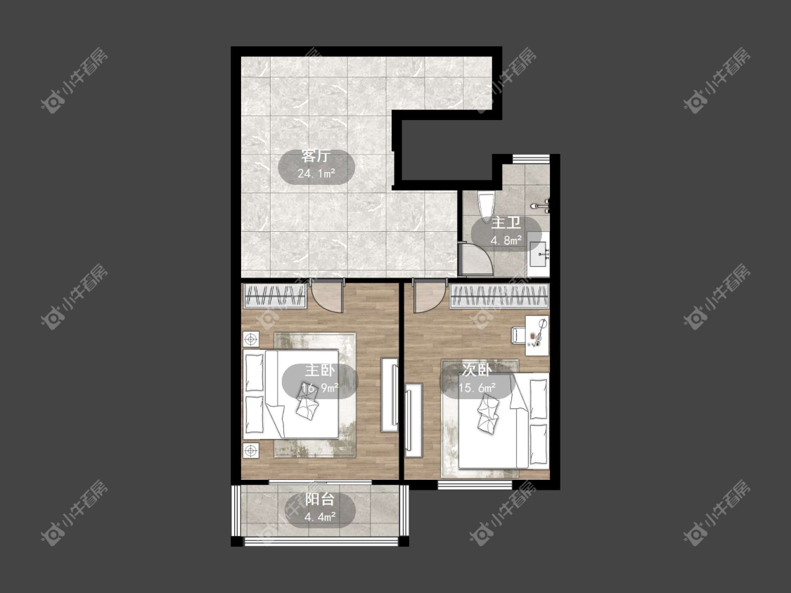 镇江新香草苑在售二手房源户型图_小牛看房