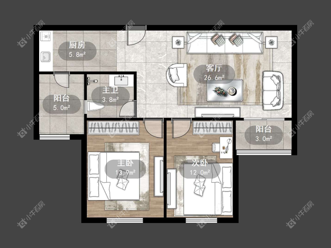 镇江御河熙岸在售二手房源户型图_小牛看房