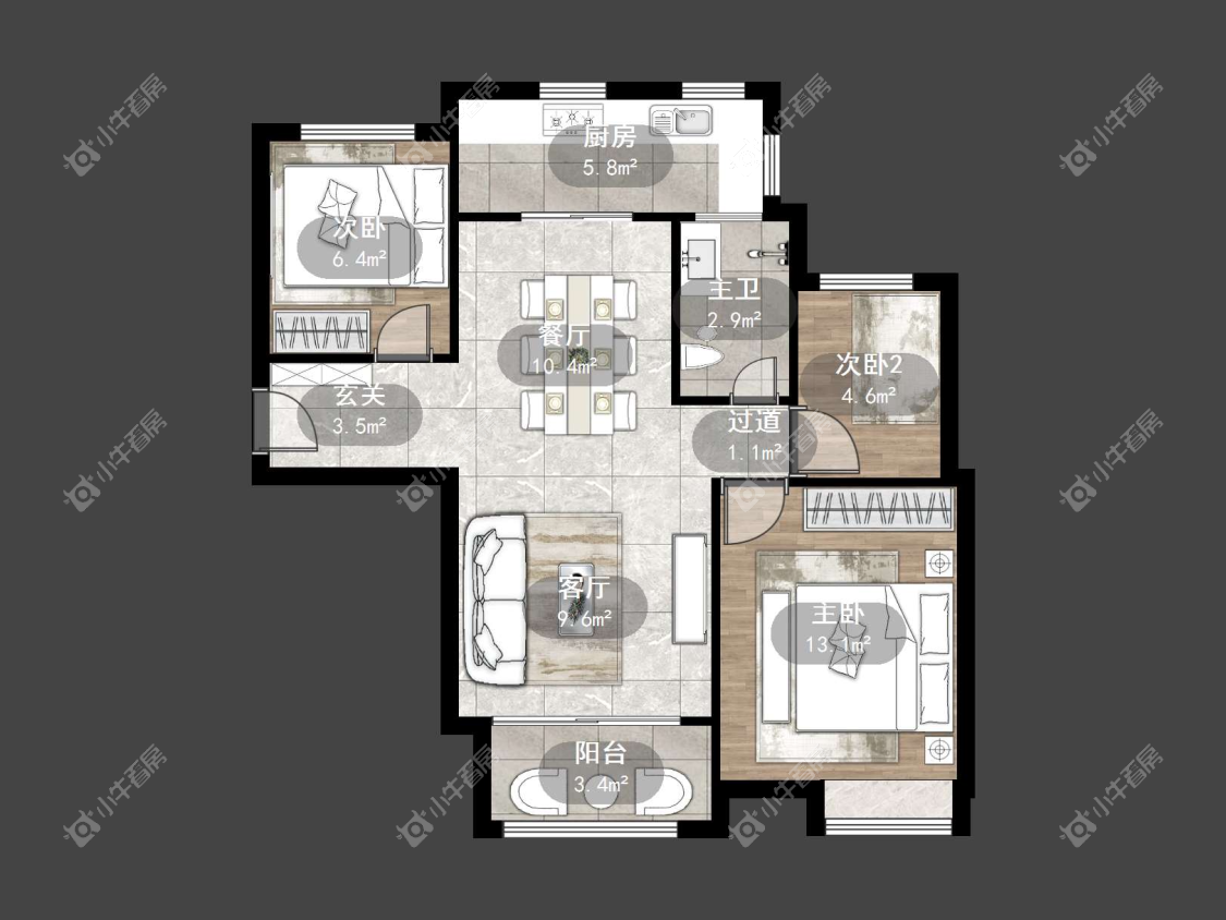 镇江碧桂园在售二手房源户型图_小牛看房