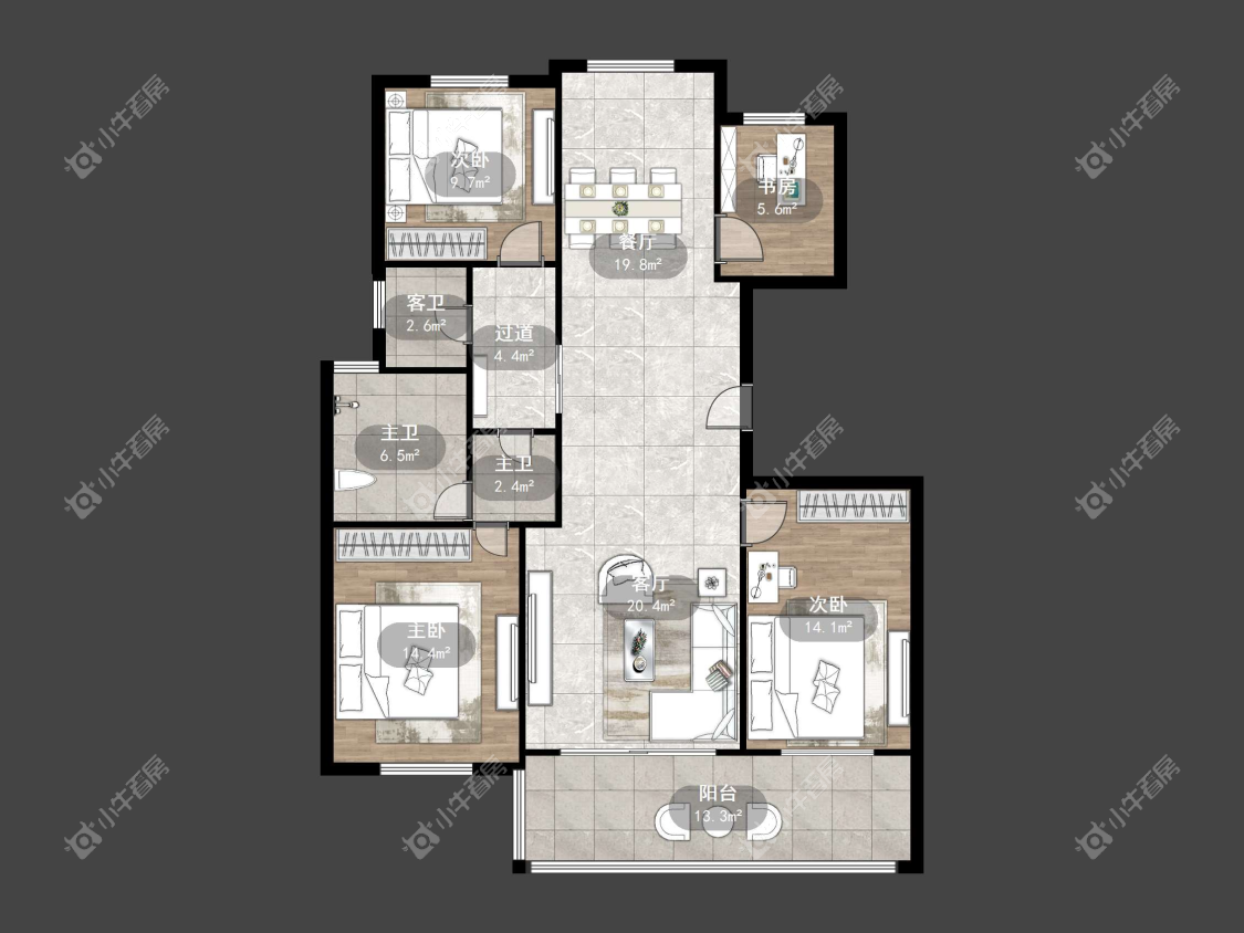 镇江天怡天瑞宸在售二手房源户型图_小牛看房