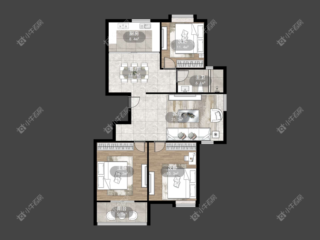镇江南方名居在售二手房源户型图_小牛看房