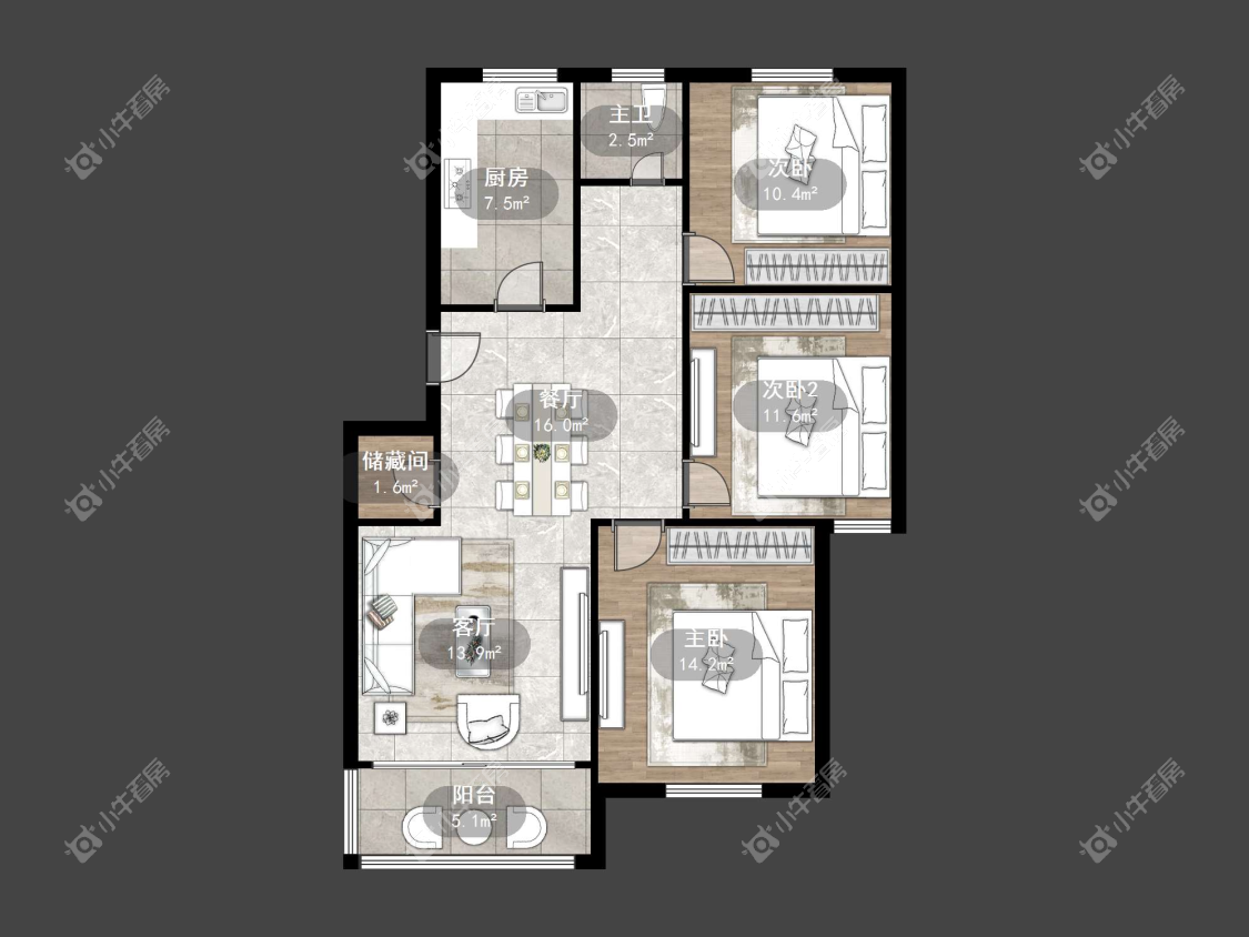 镇江世纪东升在售二手房源户型图_小牛看房
