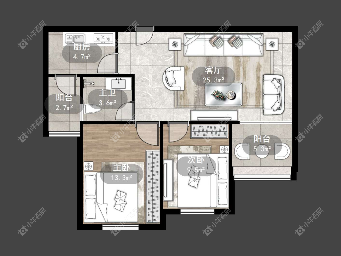 镇江御河熙岸在售二手房源户型图_小牛看房