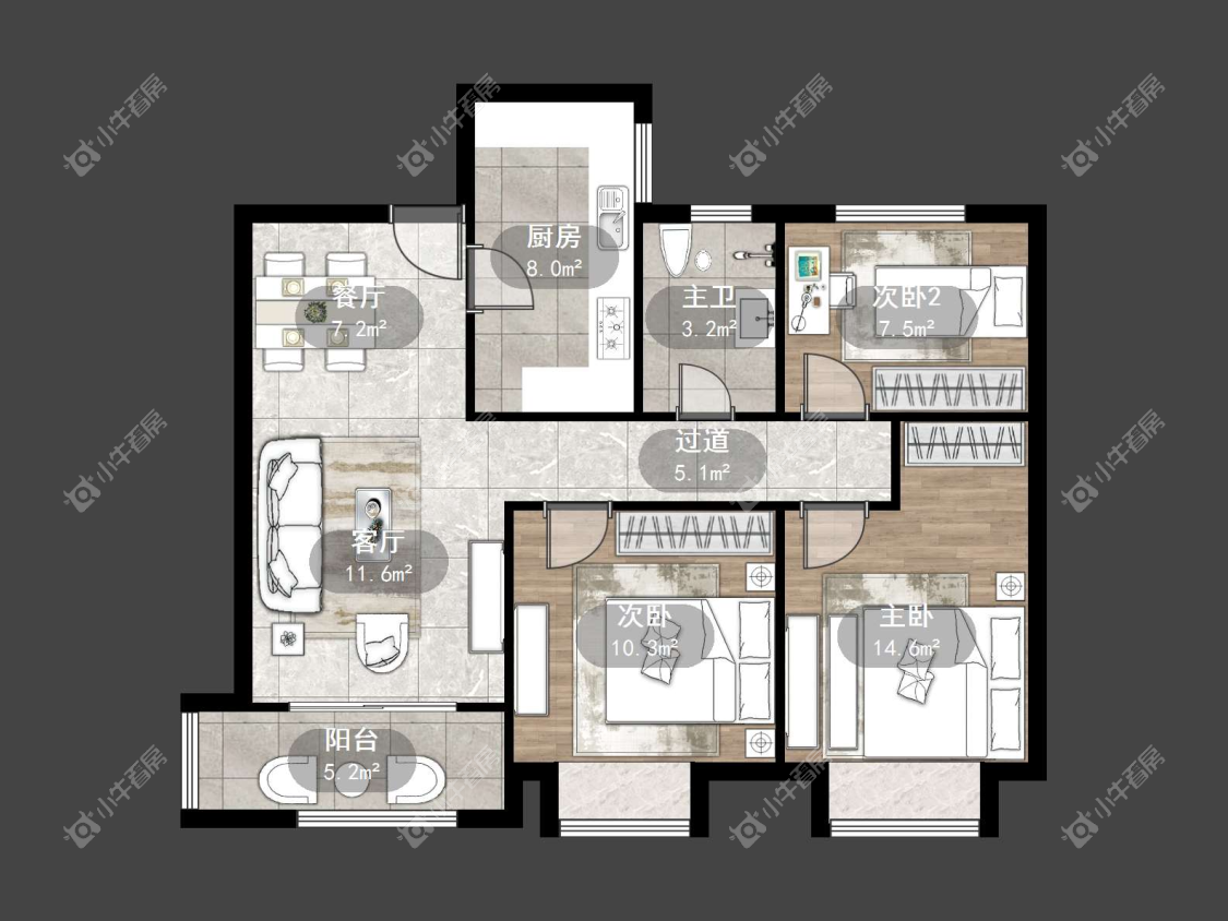 镇江爱家尚城在售二手房源户型图_小牛看房