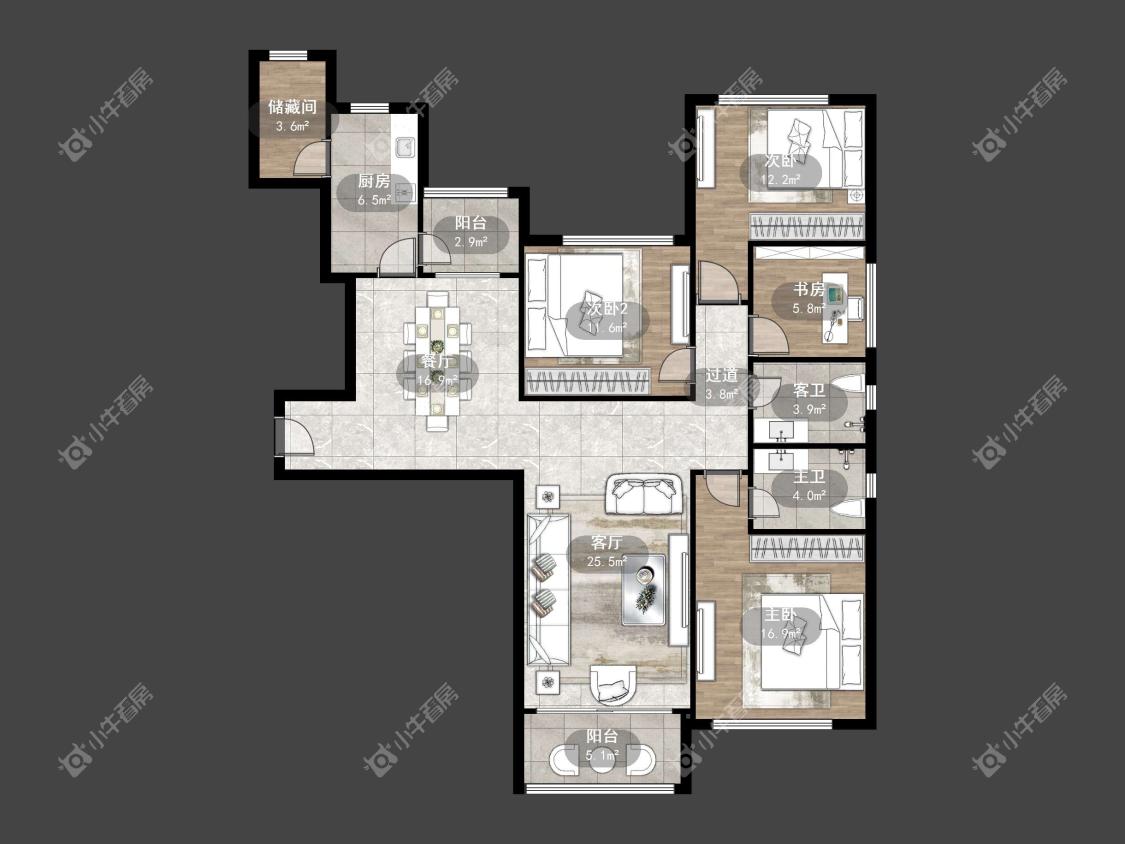 镇江恒大城在售二手房源户型图_小牛看房