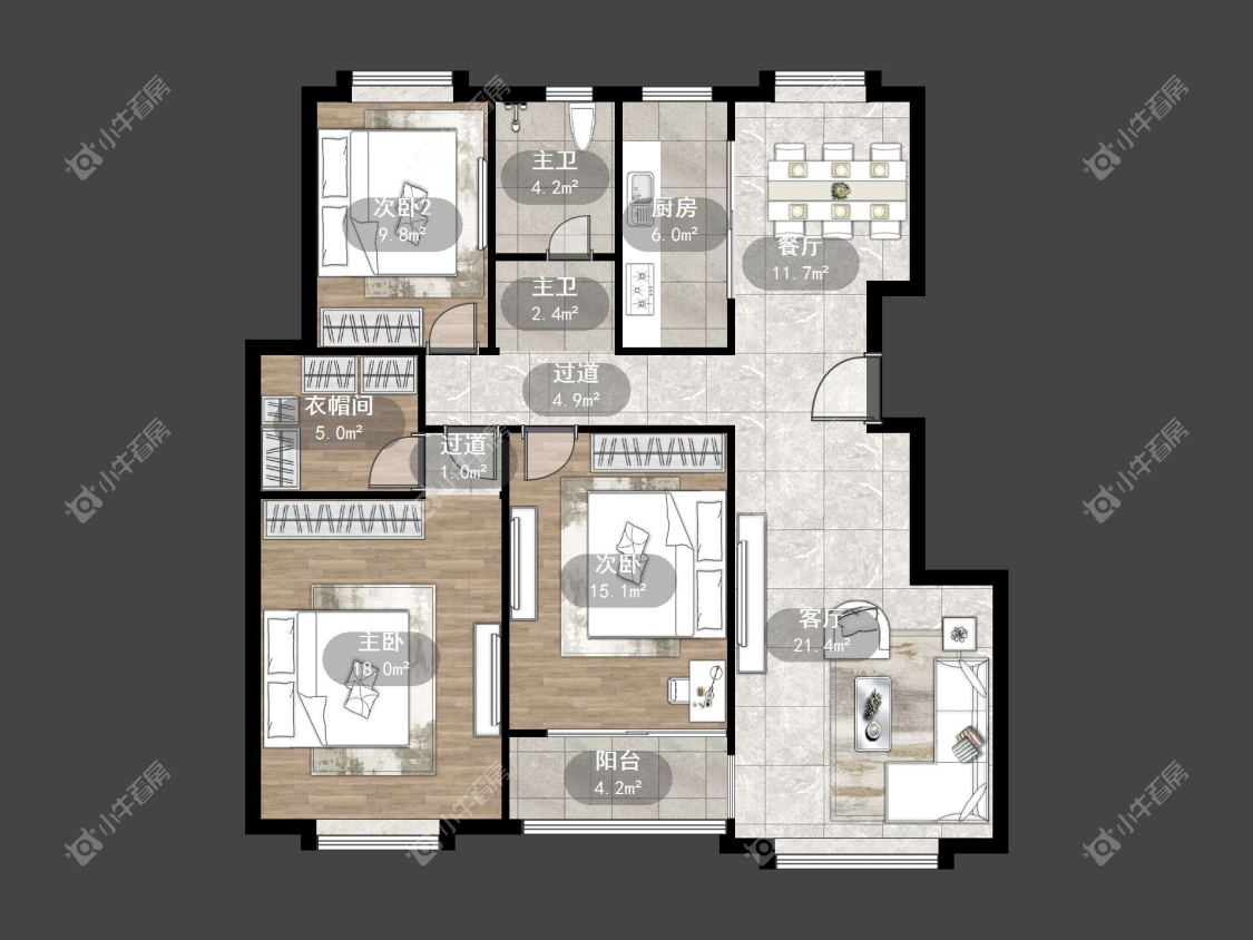 镇江城市绿洲在售二手房源户型图_小牛看房