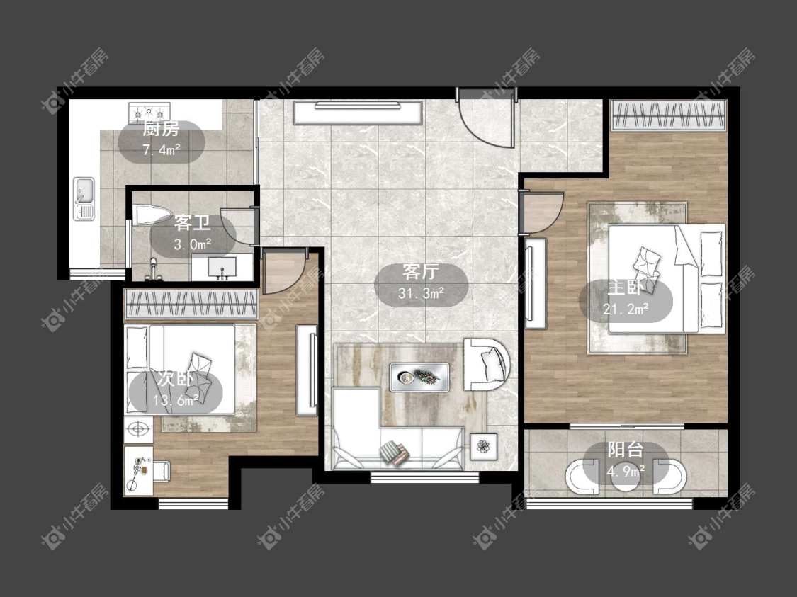 镇江汇金天地在售二手房源户型图_小牛看房