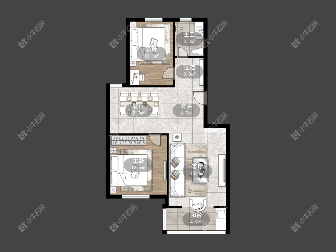 镇江锦江花园在售二手房源户型图_小牛看房