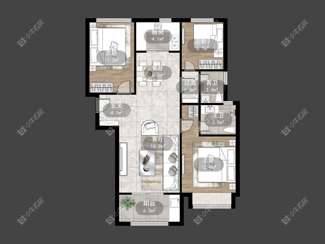 镇江爱家尚城在售二手房源户型图_小牛看房