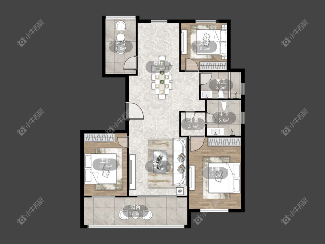 镇江天一人家在售二手房源户型图_小牛看房