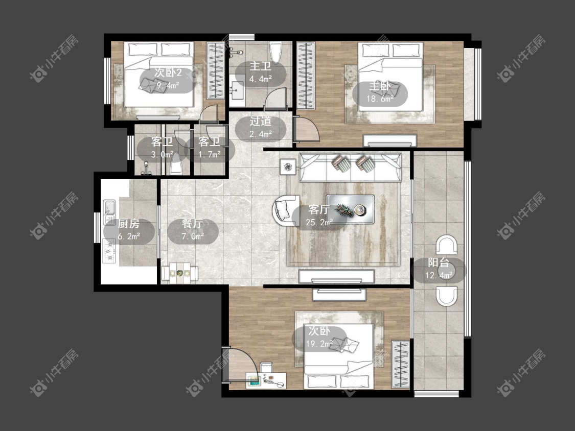 镇江吾悦华府金郡（丹阳）在售二手房源户型图_小牛看房
