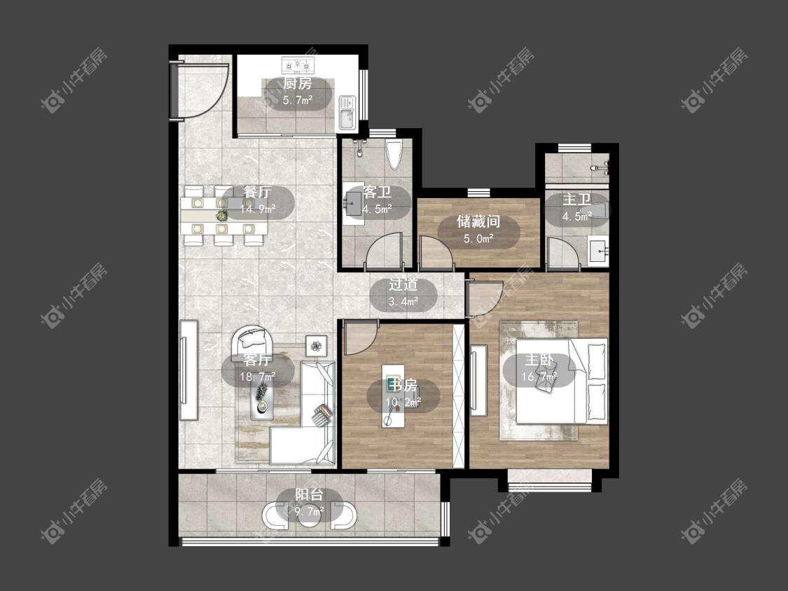 镇江金茂国际社区在售二手房源户型图_小牛看房