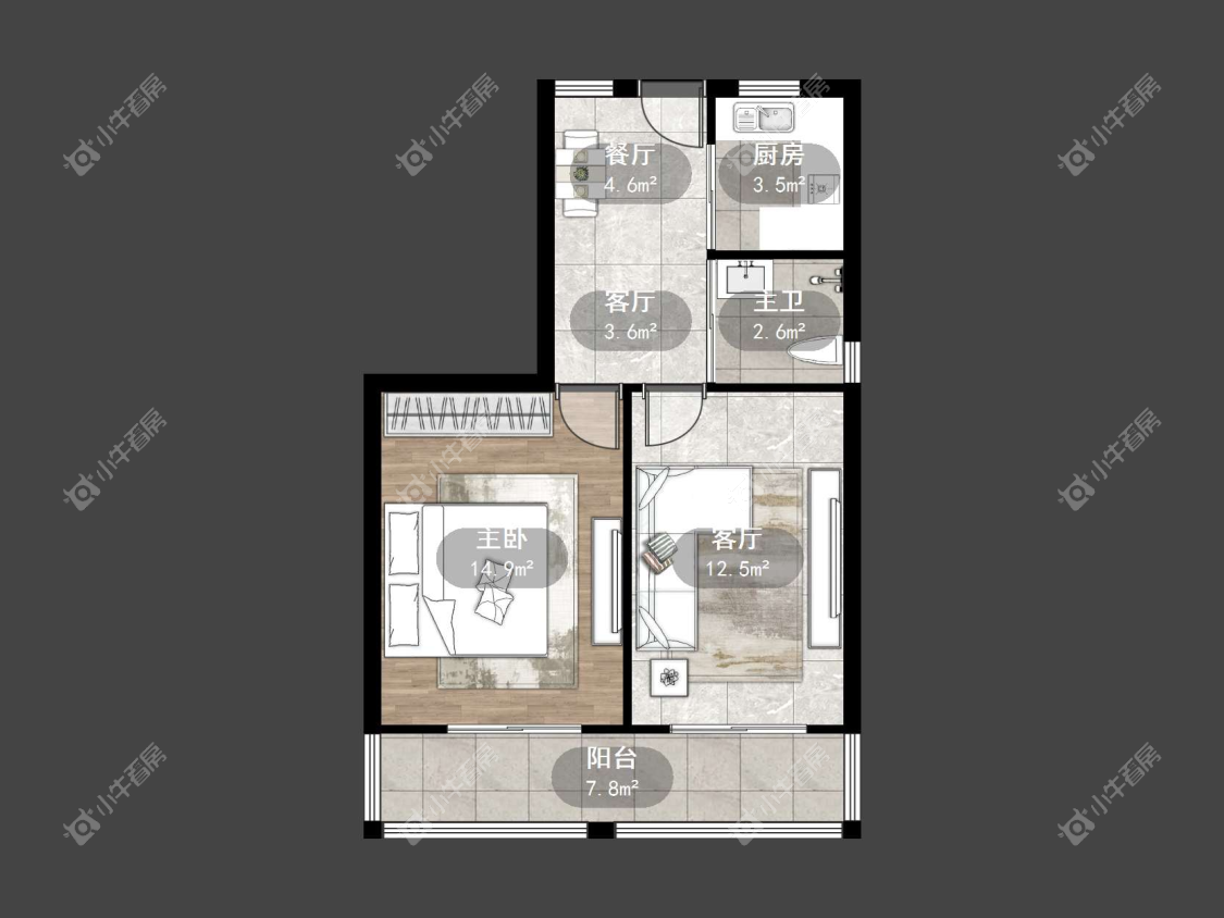 镇江海会新村在售二手房源户型图_小牛看房