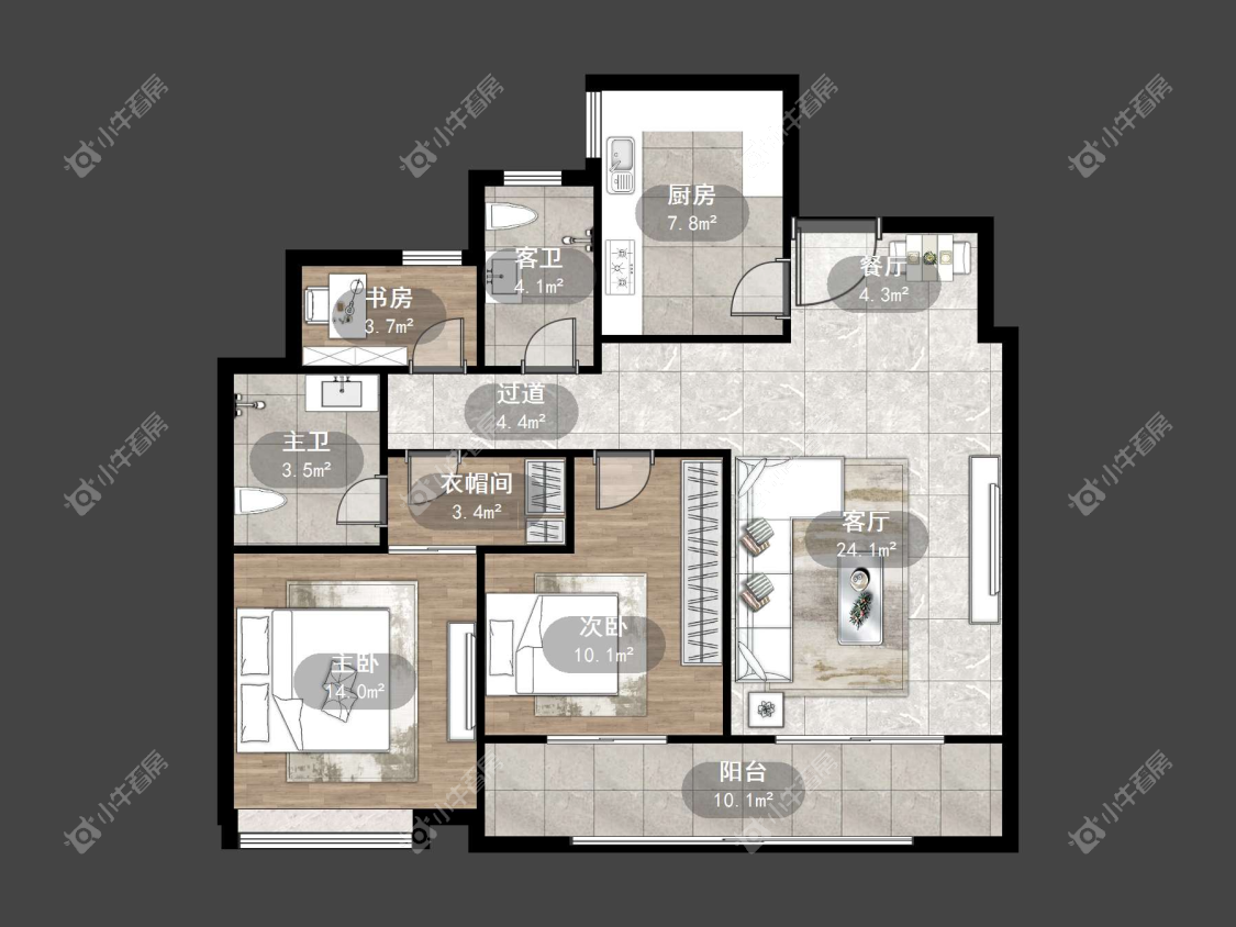 镇江爱家尚城在售二手房源户型图_小牛看房