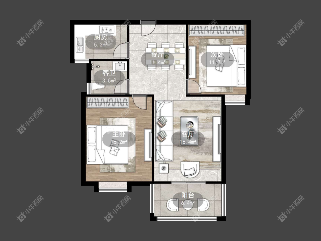 镇江华都锦城在售二手房源户型图_小牛看房