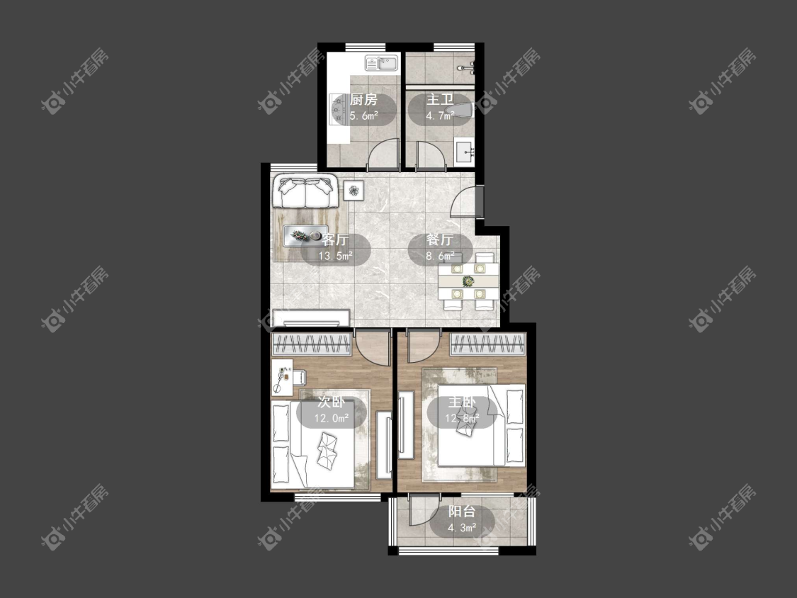 镇江万善园二村在售二手房源户型图_小牛看房