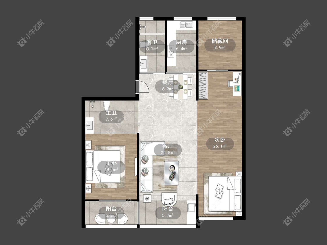 镇江丹凤国际在售二手房源户型图_小牛看房