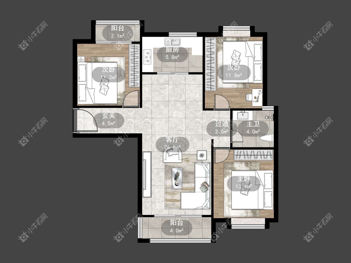 镇江天悦名城在售二手房源户型图_小牛看房