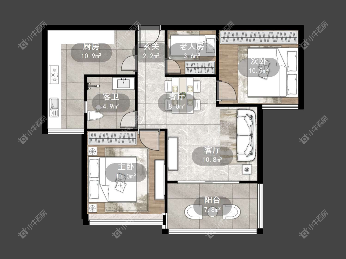 镇江东方盛世在售二手房源户型图_小牛看房
