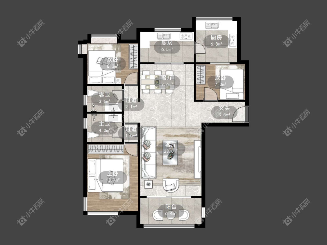 镇江碧桂园在售二手房源户型图_小牛看房