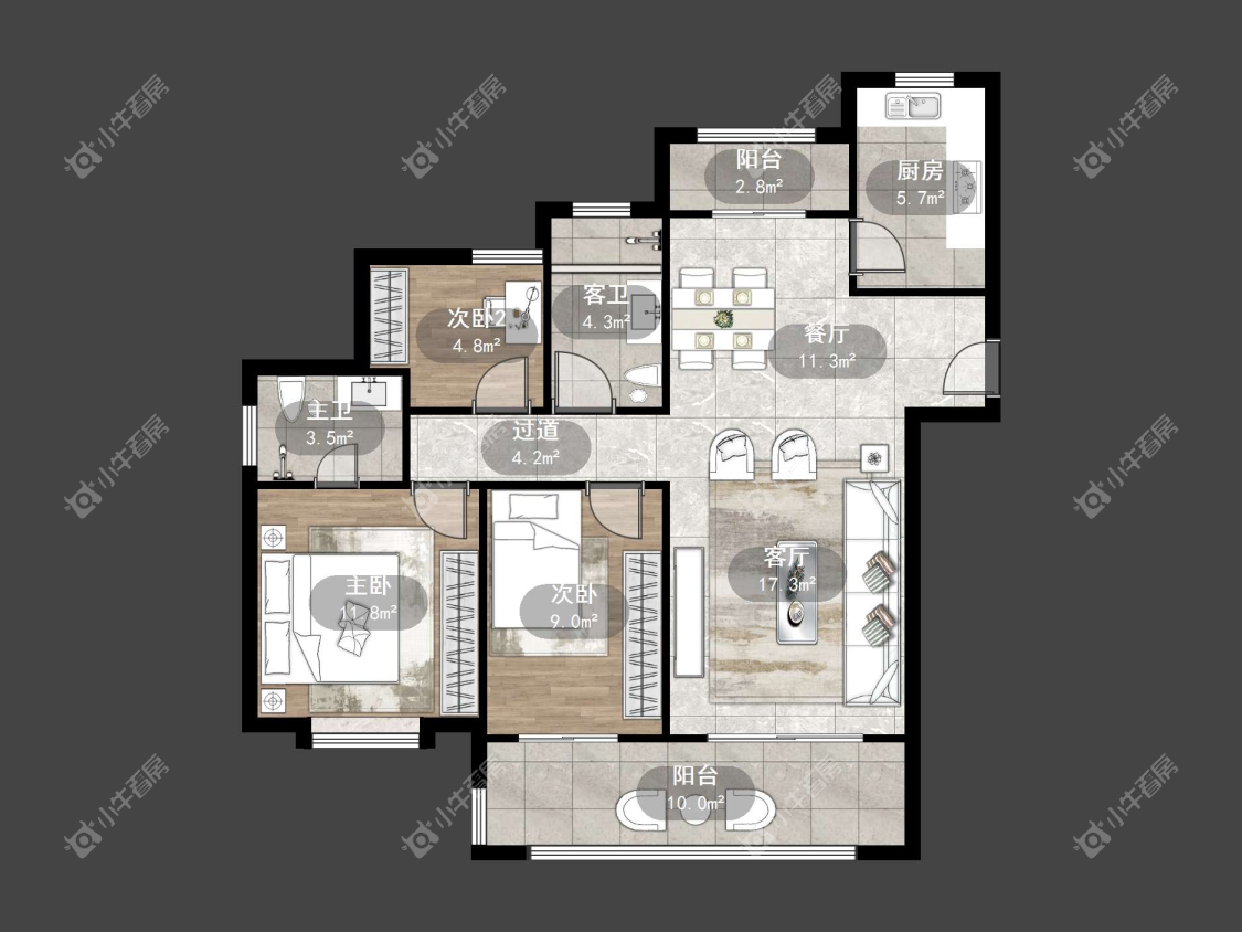 镇江爱家尚城在售二手房源户型图_小牛看房