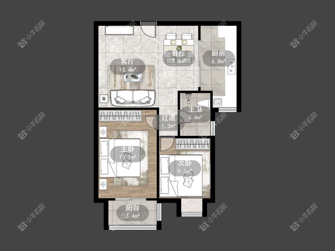 镇江华都锦城在售二手房源户型图_小牛看房