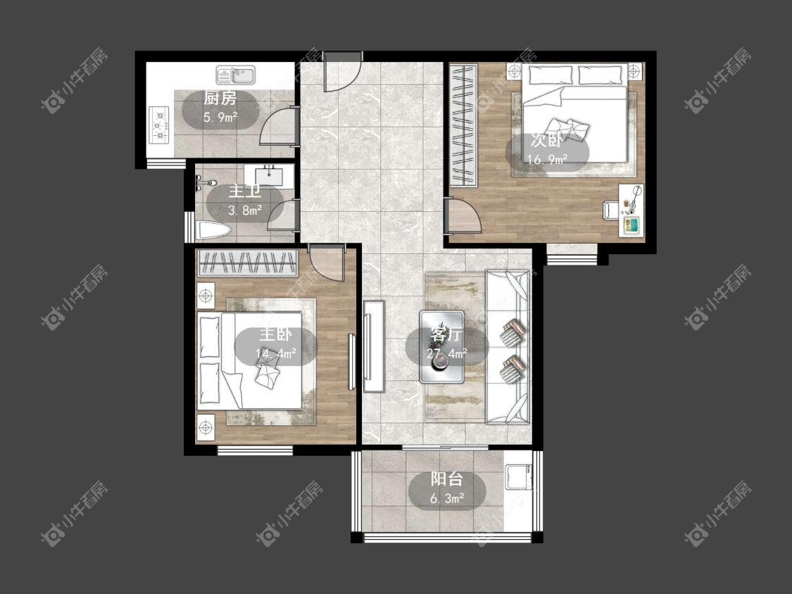 镇江华都锦城在售二手房源户型图_小牛看房