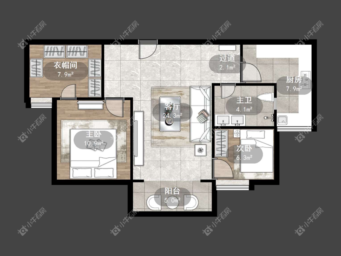 镇江碧桂园在售二手房源户型图_小牛看房