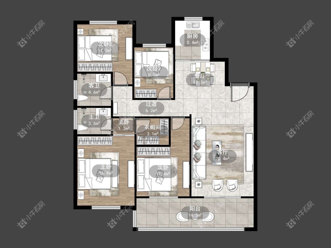 镇江天怡紫宸在售二手房源户型图_小牛看房