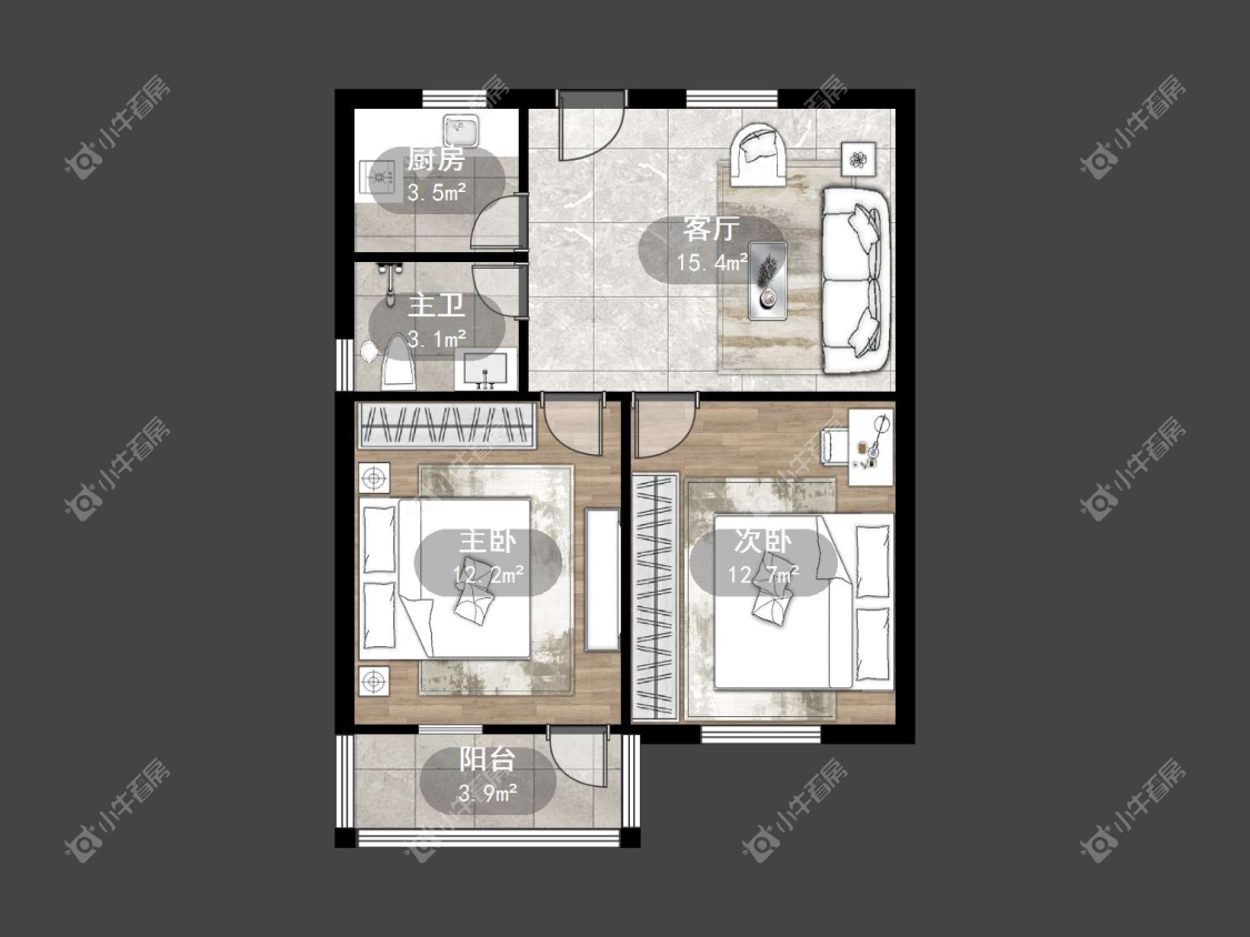 镇江华南新村在售二手房源户型图_小牛看房