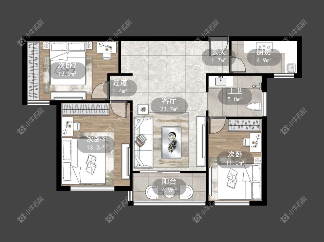 镇江大亚第一城在售二手房源户型图_小牛看房
