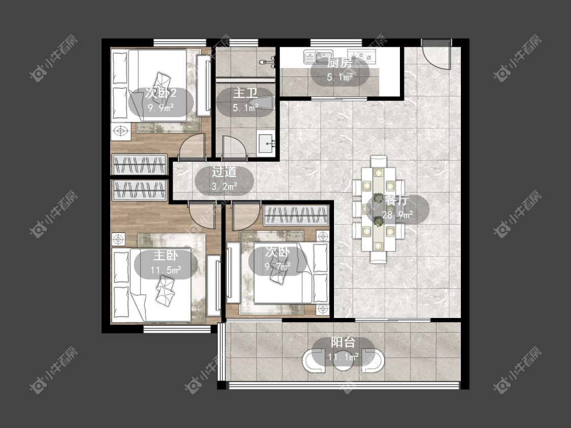 镇江荣城国际（中央公馆）在售二手房源户型图_小牛看房